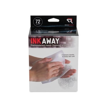 Advantus Read Right, Ink Away Hand Cleaning Pads, Cloth, White, 72PK RR1302